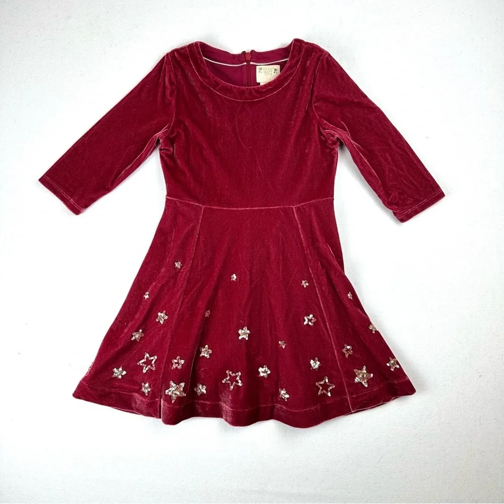 Sylvie Scott Girls Boden Velvet Dress with Sequin Stars Party